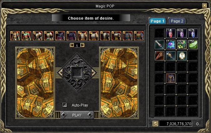 Choose your target reward in the Magic POP window.